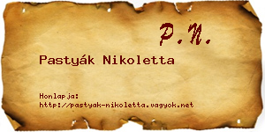 Pastyák Nikoletta névjegykártya